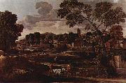 Nicolas Poussin Landschaft mit dem Begrabnis des Phokos oil painting